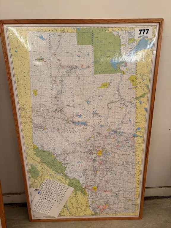 FRAMED ALBERTA MAP