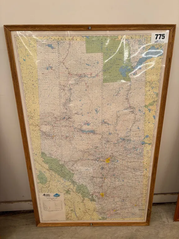 FRAMED ALBERTA MAP
