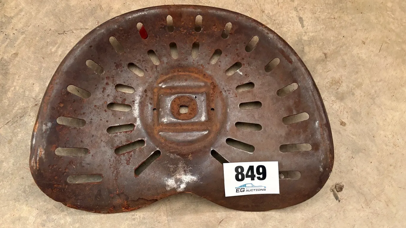 VINTAGE STAMPED STEEL/IRON SEAT