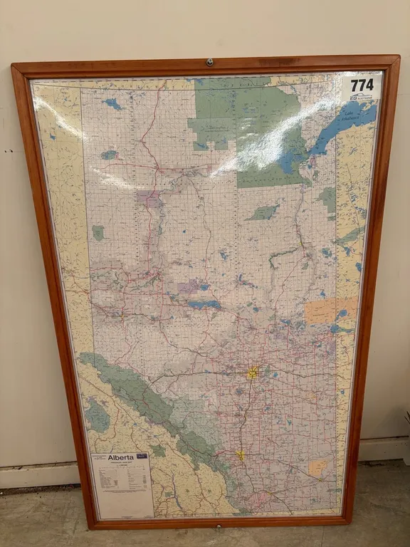 FRAMED ALBERTA MAP