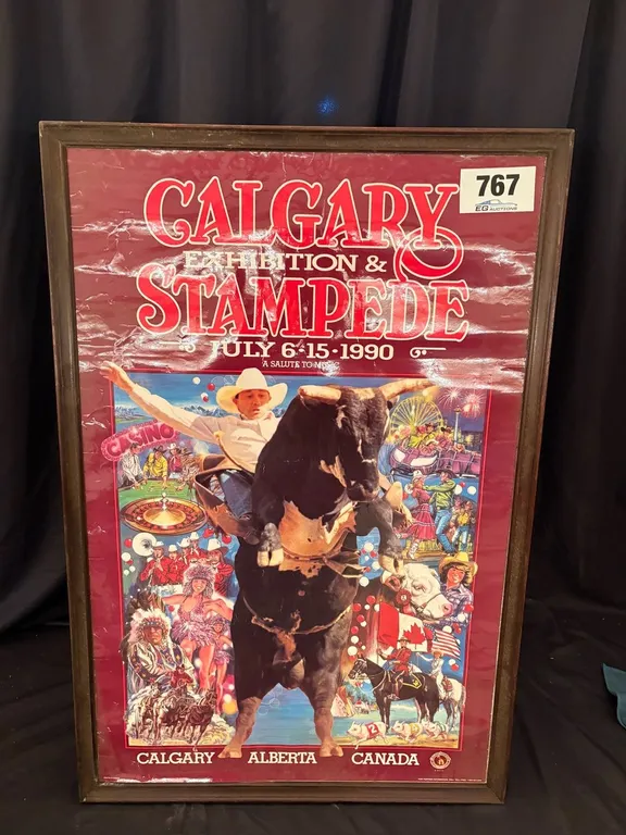 Framed 1990 Calgary Stampede Poster