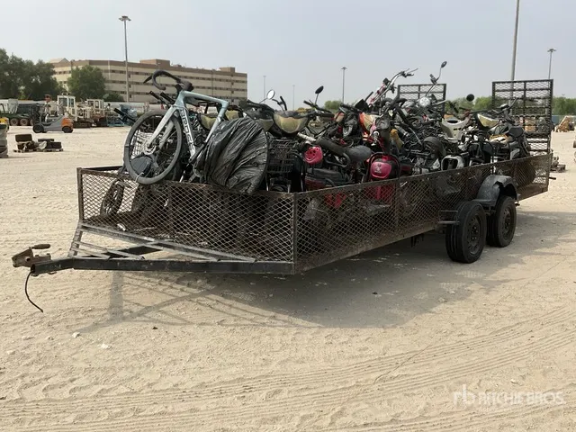 6 M T/A Tow Behind Trailer w/ Quantity of Electric Scooters