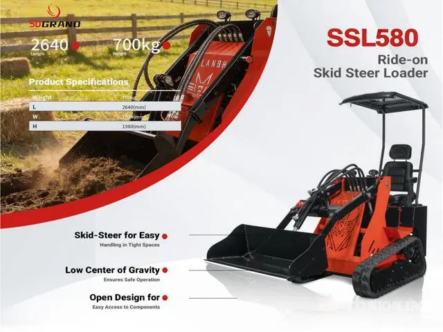 2026 SDGRAND SSL580 Mini Compact Track Loader (Unused)