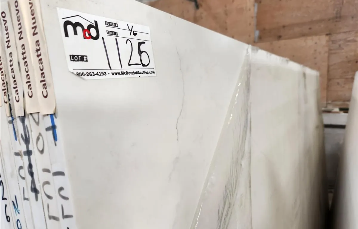 (6) Calacatta Nuovo and Biotic White Quartz Slabs
UNRESERVED