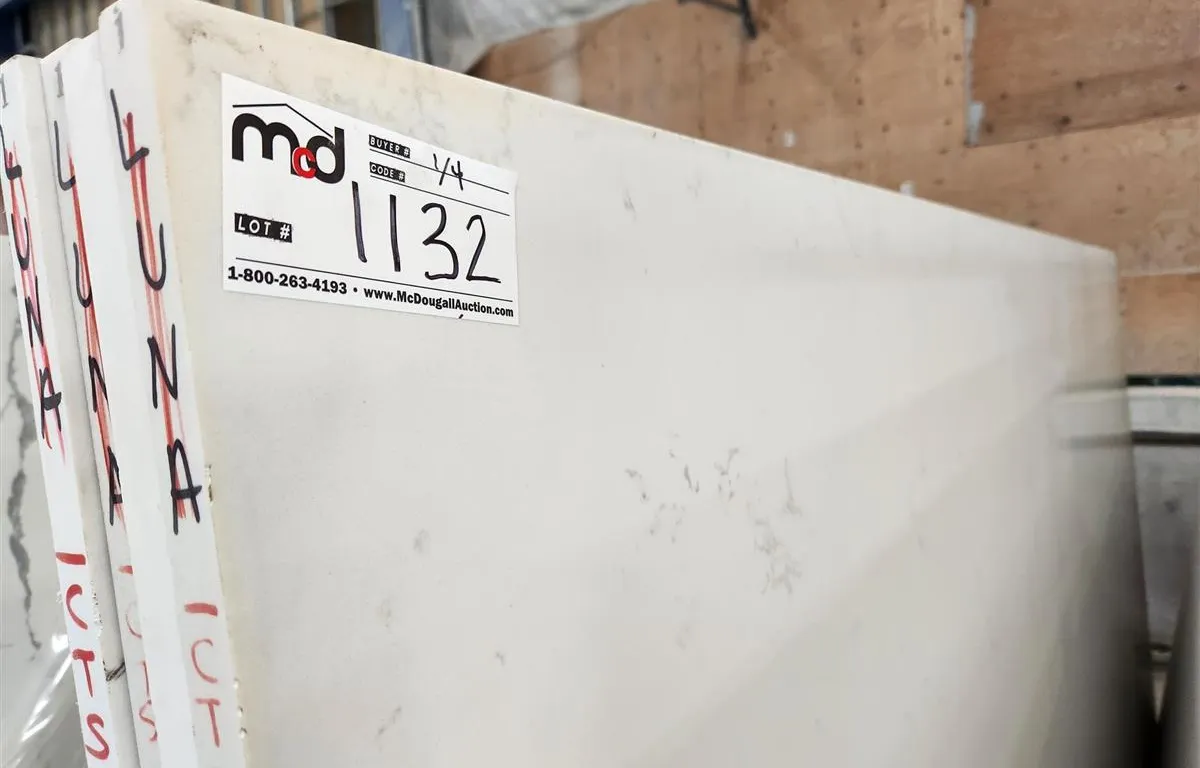 (4) White Modeled Quartz Slabs
UNRESERVED
