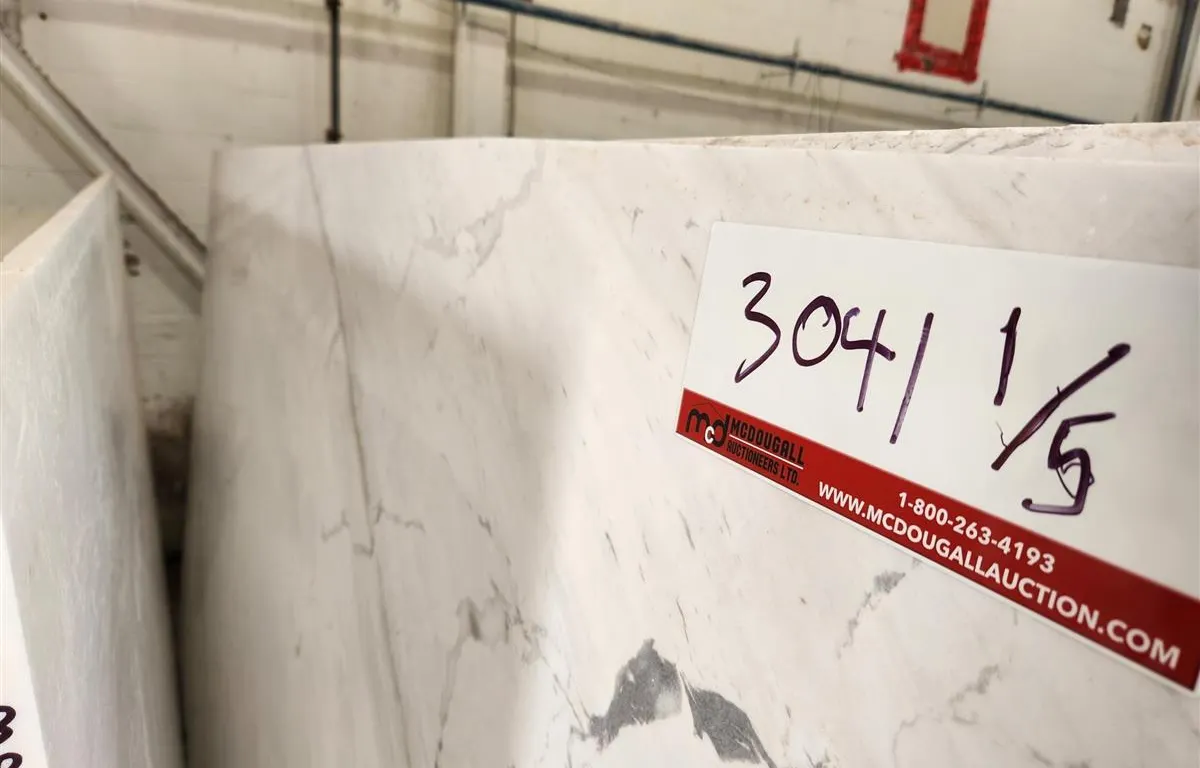 (5) White Marble Slabs
UNRESERVED
