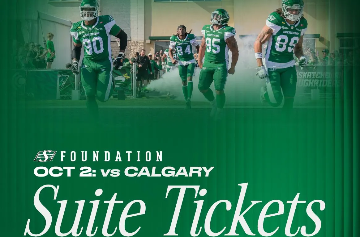 Suite Tickets for October 2nd Game vs Calgary
UNRESERVED