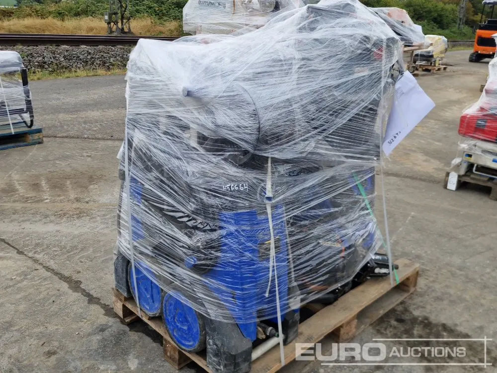 Pallet of Assorted E Tools, Vaccum Cleaner & Preassure Washers