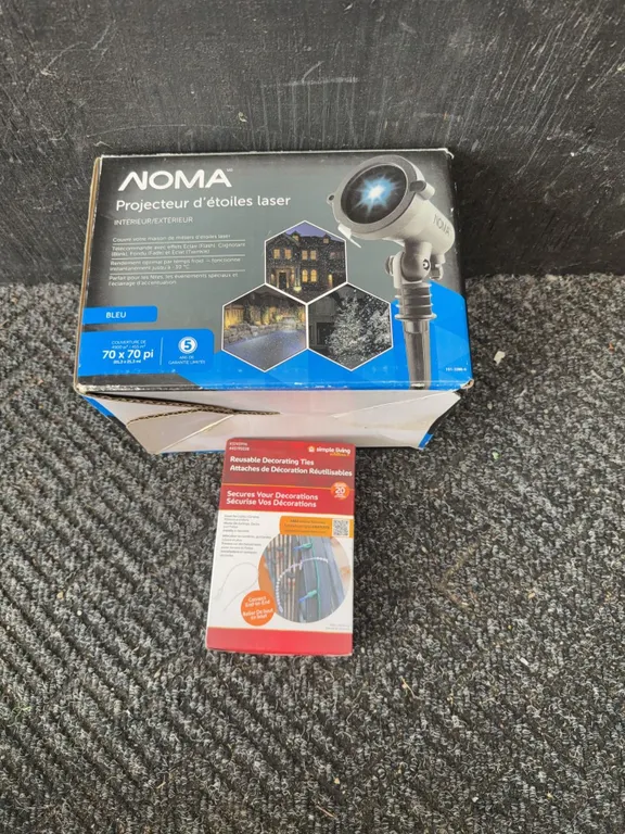 NOMA Laser Star Projector and Simple Living Solutions Decorating Ties