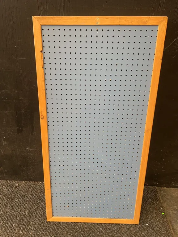 Rectangular Wooden Frame Pegboard Panel