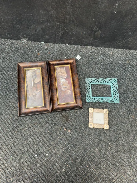 4 Picture Frames Including Wildlife Prints
