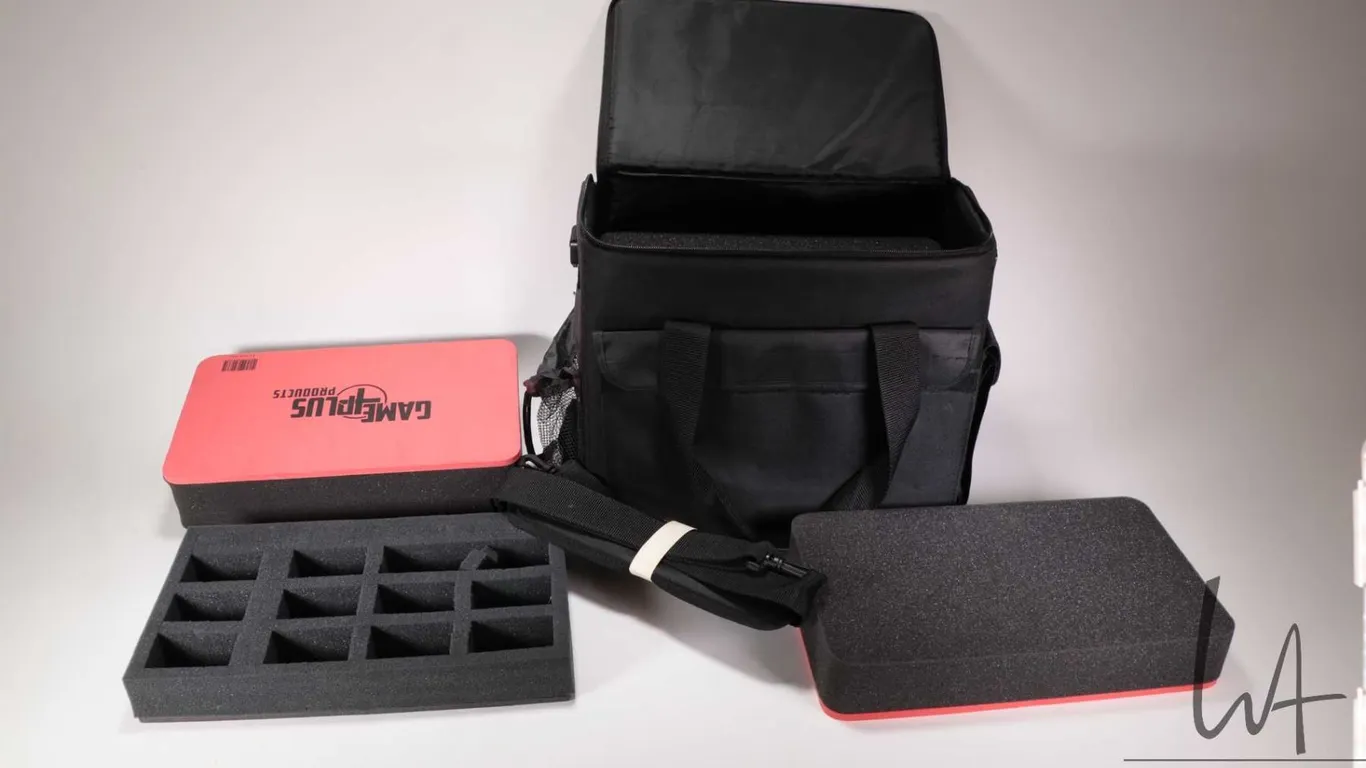 Games Plus Production Skirmisher Gaming bag with foam inserts plus a three drawer Mastercraft metal