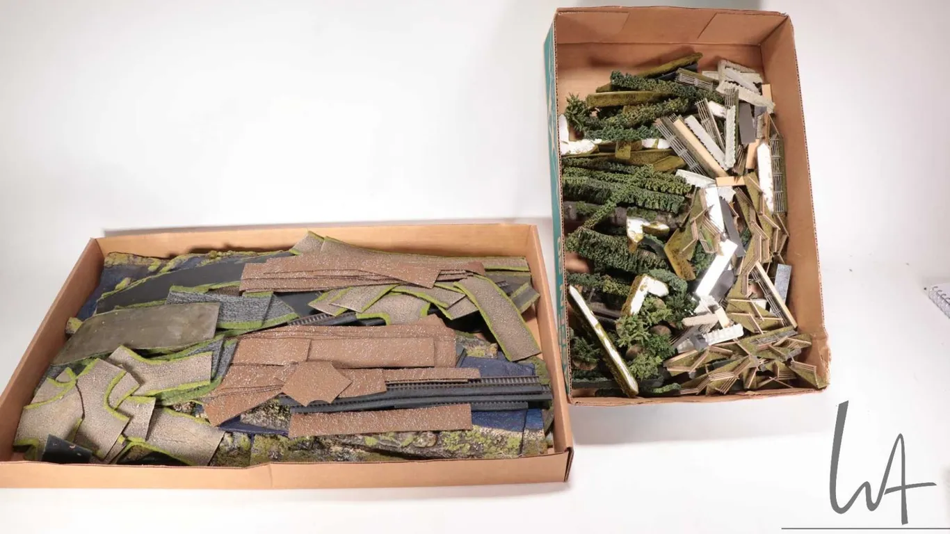 Large selection of terrain including grasses, fences, trees, bushes etc.