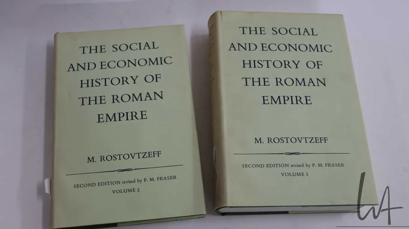 Two hardcover book set " The Social and Economic History of the Roman Empire" by M. Rostovzeff, Oxfo