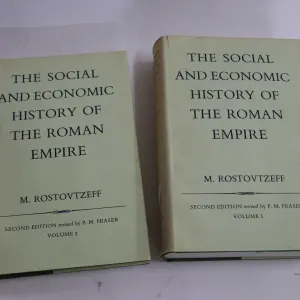 Two hardcover book set " The Social and Economic History of the Roman Empire" by M. Rostovzeff, Oxfo