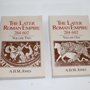 Two volume hardcover set "The Later Roman Empire 284-602" including Vol. I and Vol II. by A.H.M. Jon