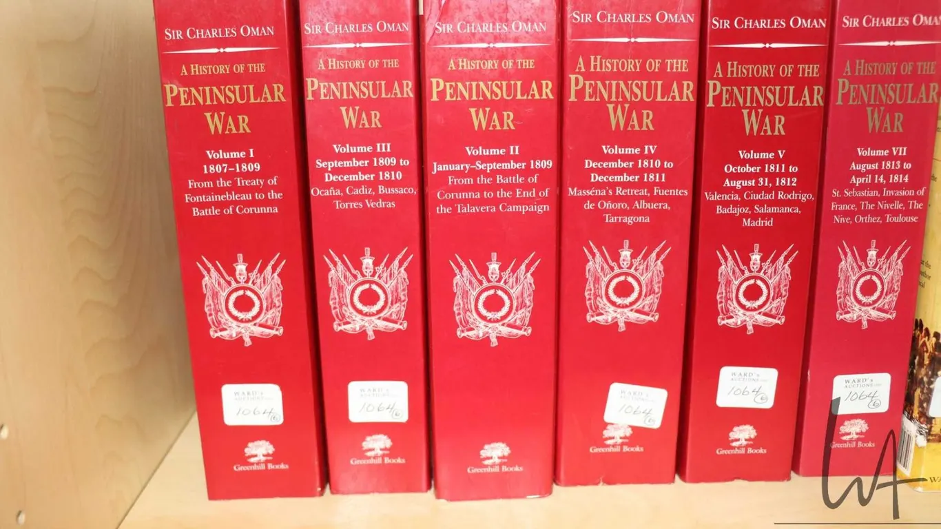 Six softcover volumes, " A History of the Peninsular War" including Vol. I, Vol. II, Vol. III, Vol.