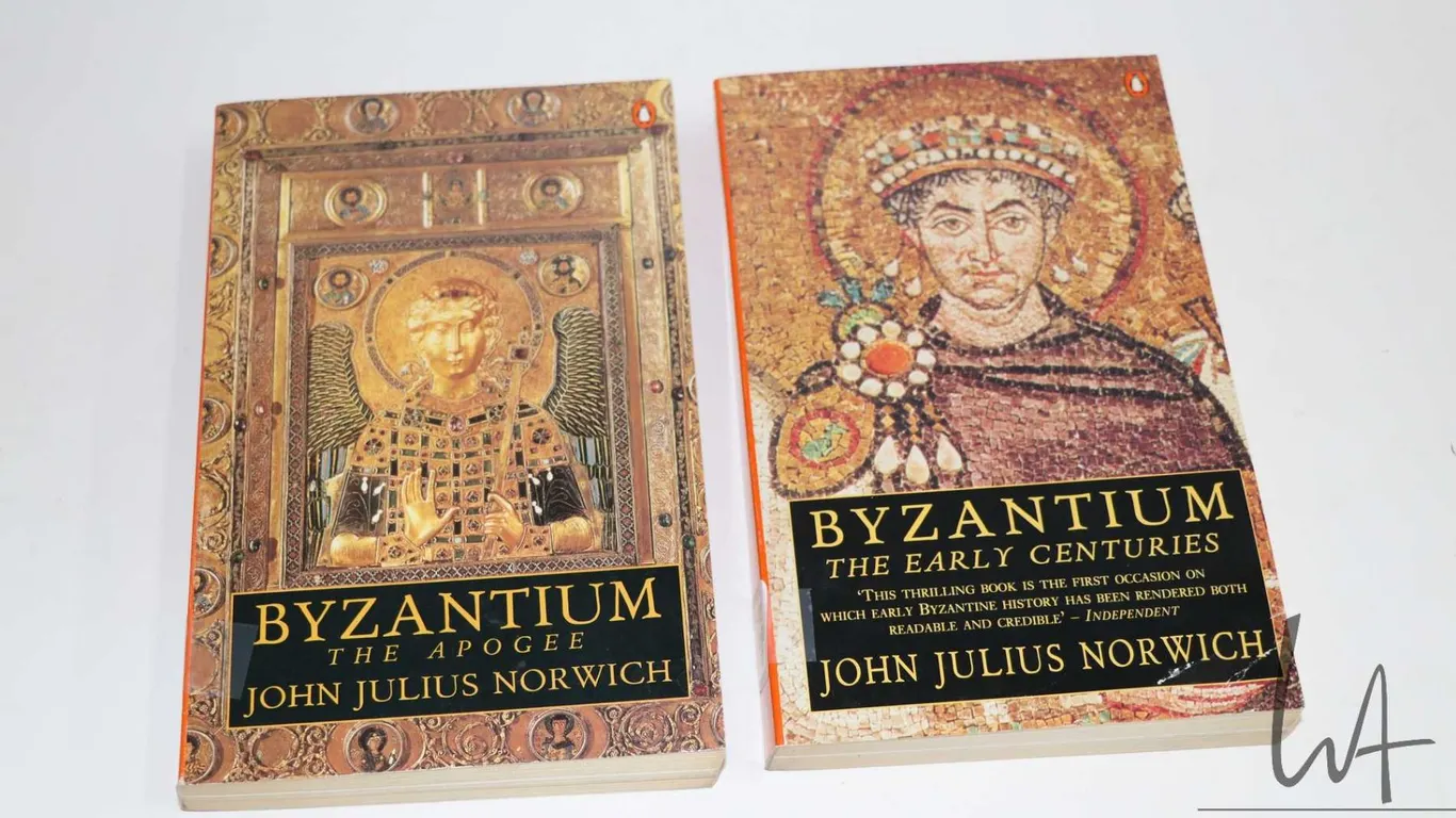 Two softcover books by John Julius Norwich including "Byzantium: The Early Centuries" and " Byzantiu