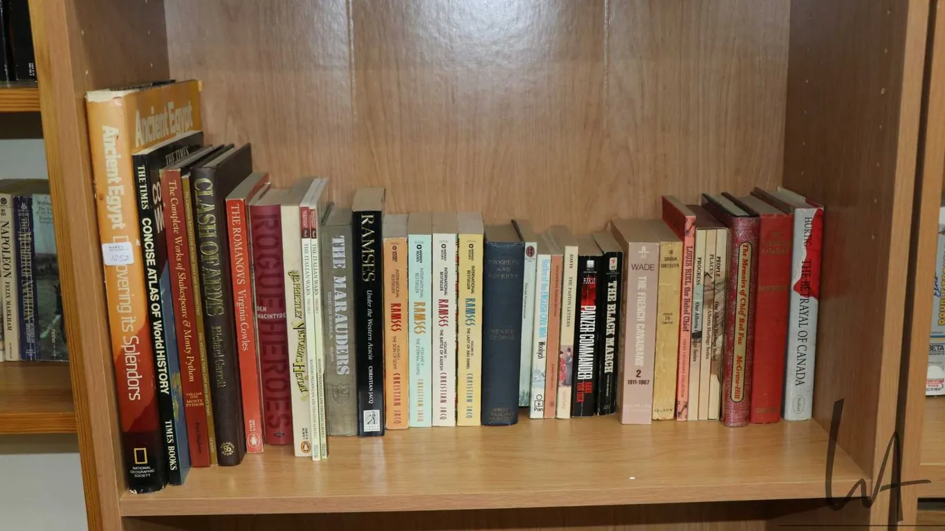 Large selection of war history books including books on Ramses, Ancient Egypt etc.