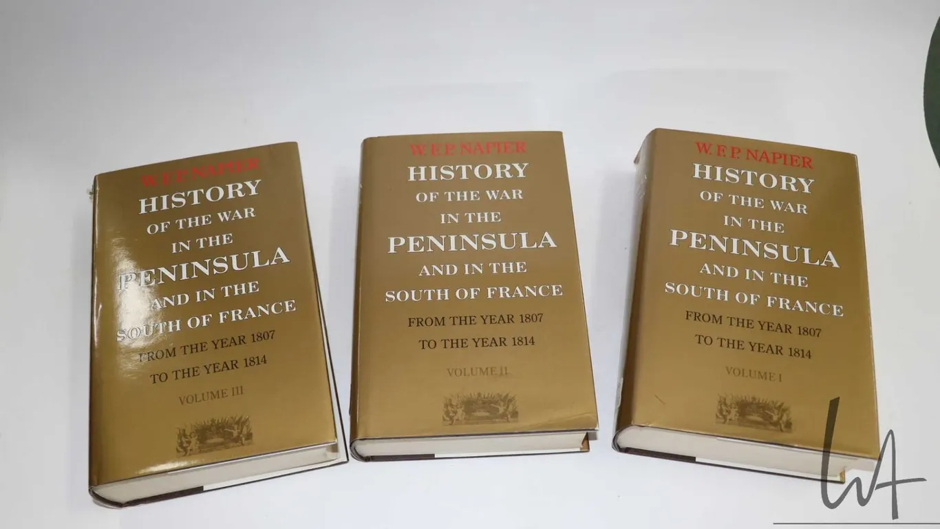 Three volume hardcover book set including "History of WAr in the Peninsula and in the South for Fran