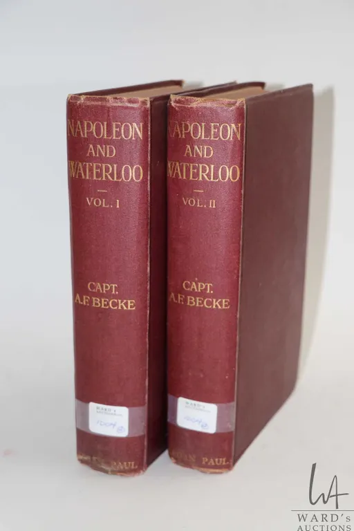 Two antique hardcover book set "Napoleon and Waterloo: The Emporer's Campaign with the Armee Du Nord