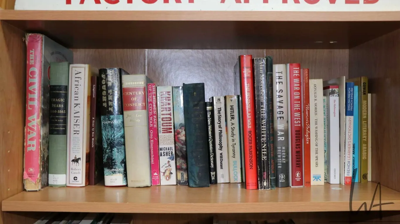 Large selection of history books including war etc. and some French and Arabic language books