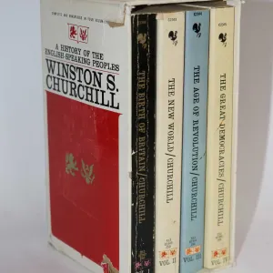 Four volume soft cover set " A History of the English-Speaking Peoples" by Winston Churchill includi