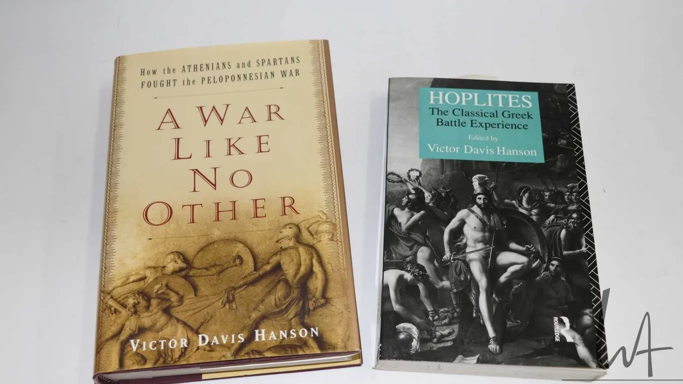 Two books by Victor Davis Hanson including hardcover " A War Like No Other: How th Athenians and Spa
