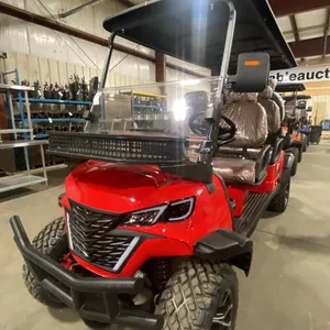 GC42S 6-SEAT ELECTRIC GOLF CART *RED* 43KM TOP SPEED, REAR WHEEL DRIVE, 9" MULTIMEDIA SYSTEM,