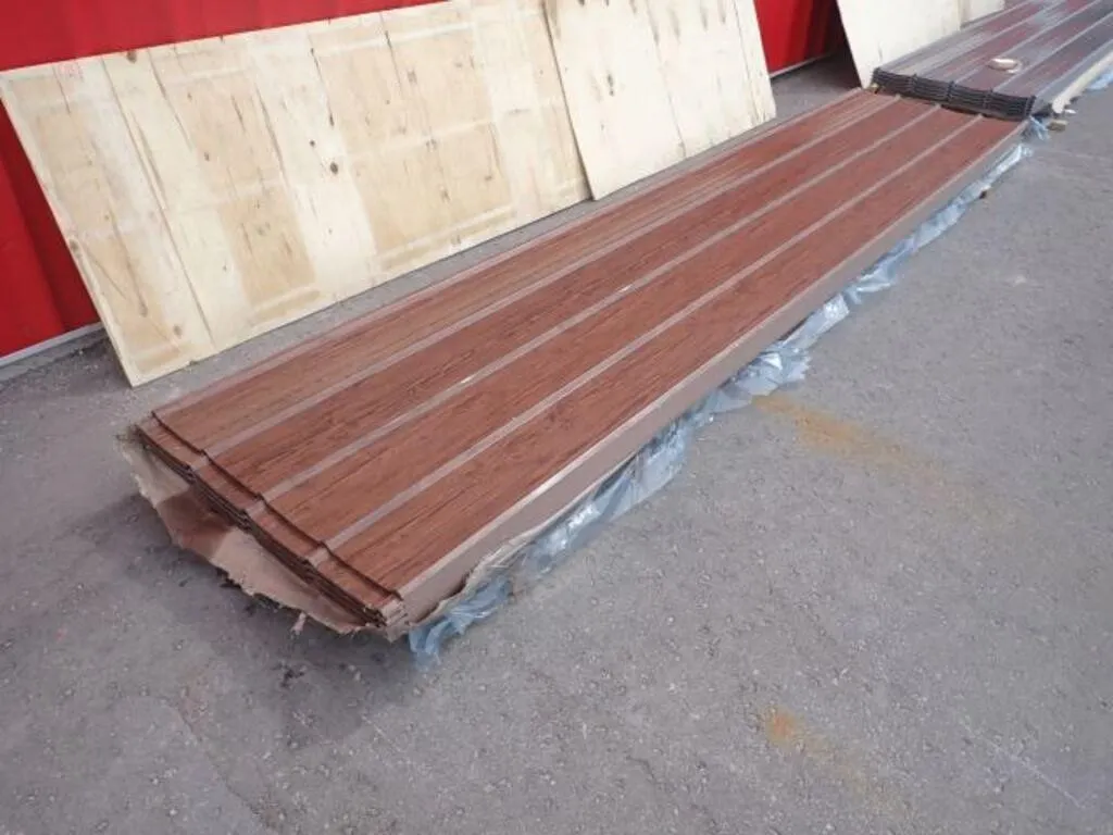 UNUSED Qty Of (20) 3 Ft x 14 Ft Wood Grain Steel