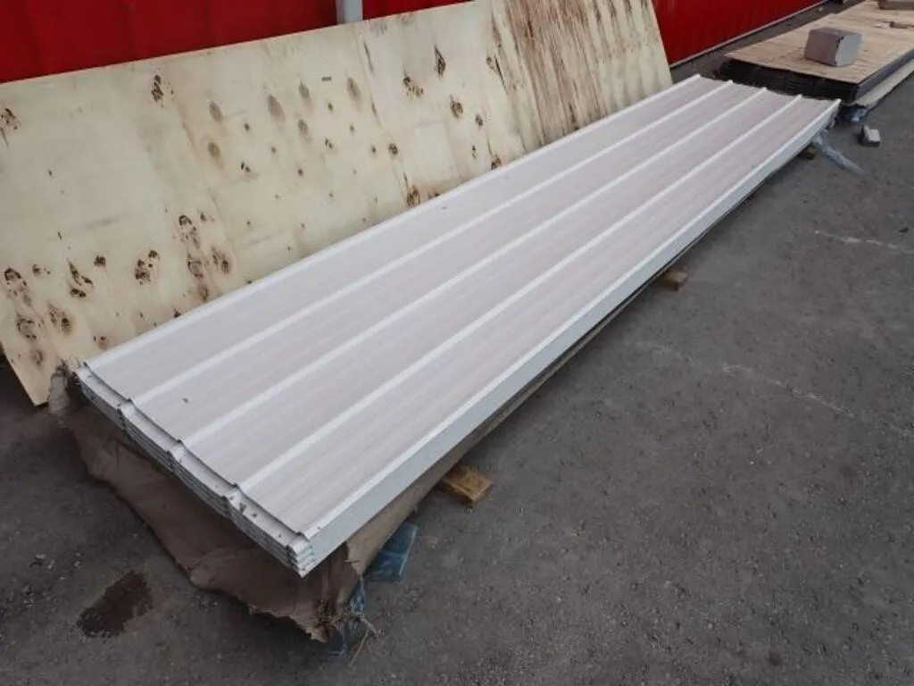 UNUSED Qty Of (20) 3 Ft x 14 Ft White Steel Sheets