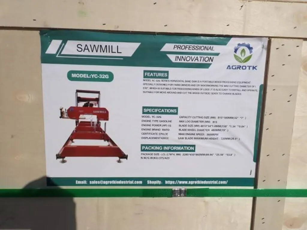 UNUSED 2026 AGT YC-32G Portable Sawmill