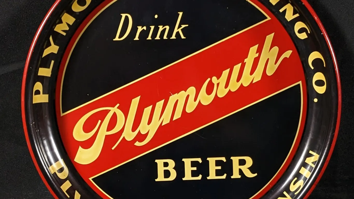 BEER TRAY PLYMOUTH BREWING CO PLYMOUTH WISCONSIN