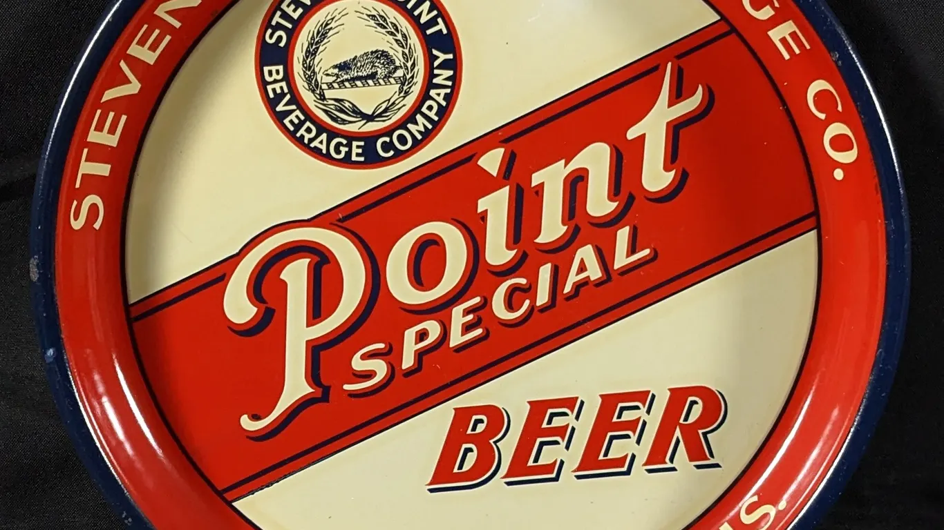 BEER TRAY STEVENS POINT BEVERAGE CO POINT SPECIAL BEER WISCONSIN