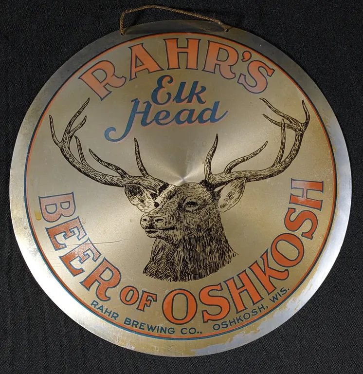 RAHR'S ELK HEAD BEER OF OSHKOSH RAHR BREWING CO WISCONSIN (LEYSE LEE-SEE)