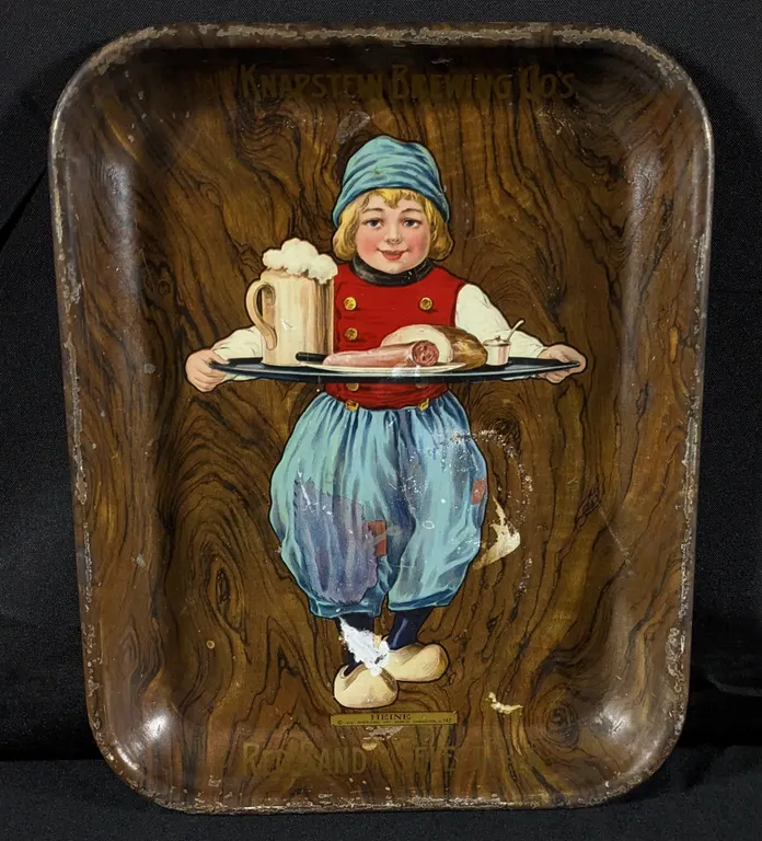 PRE PRO BEER TRAY DRINK KNAPSTEIN BREWING CO'S RED BAND & SELECT BOTTLE BEER