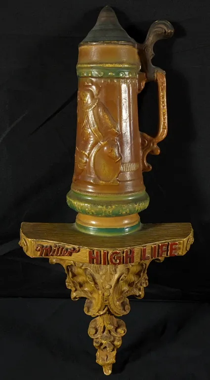 PLASTER BEER STEIN SIGN MILLER HIGH LIFE BEER MILWAUKEE WISCONSIN