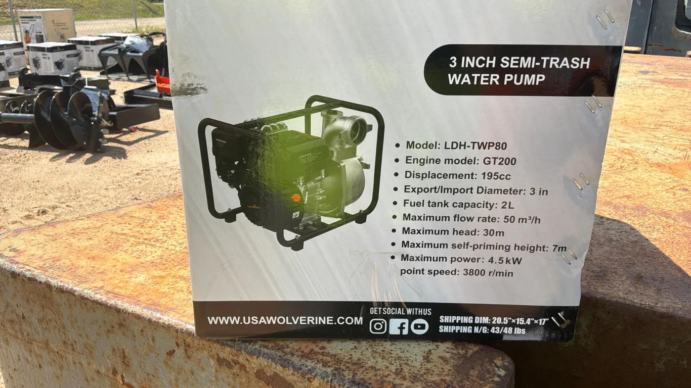 UNUSED LANDHERO LDH-TWP80 STATIONARY PUMP