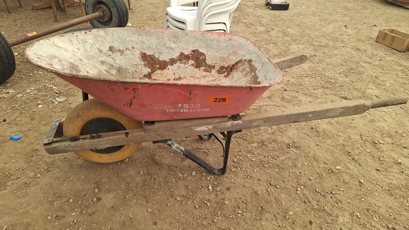 Metal wheelbarrow