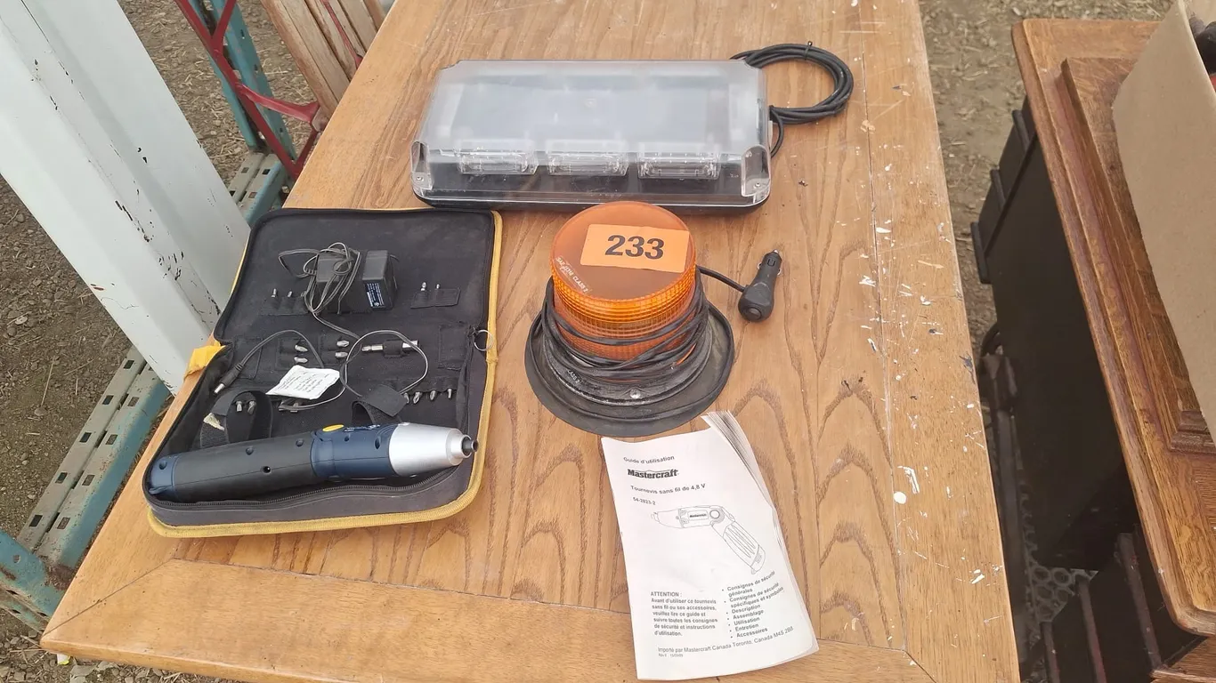 2 Lights and screwdriver