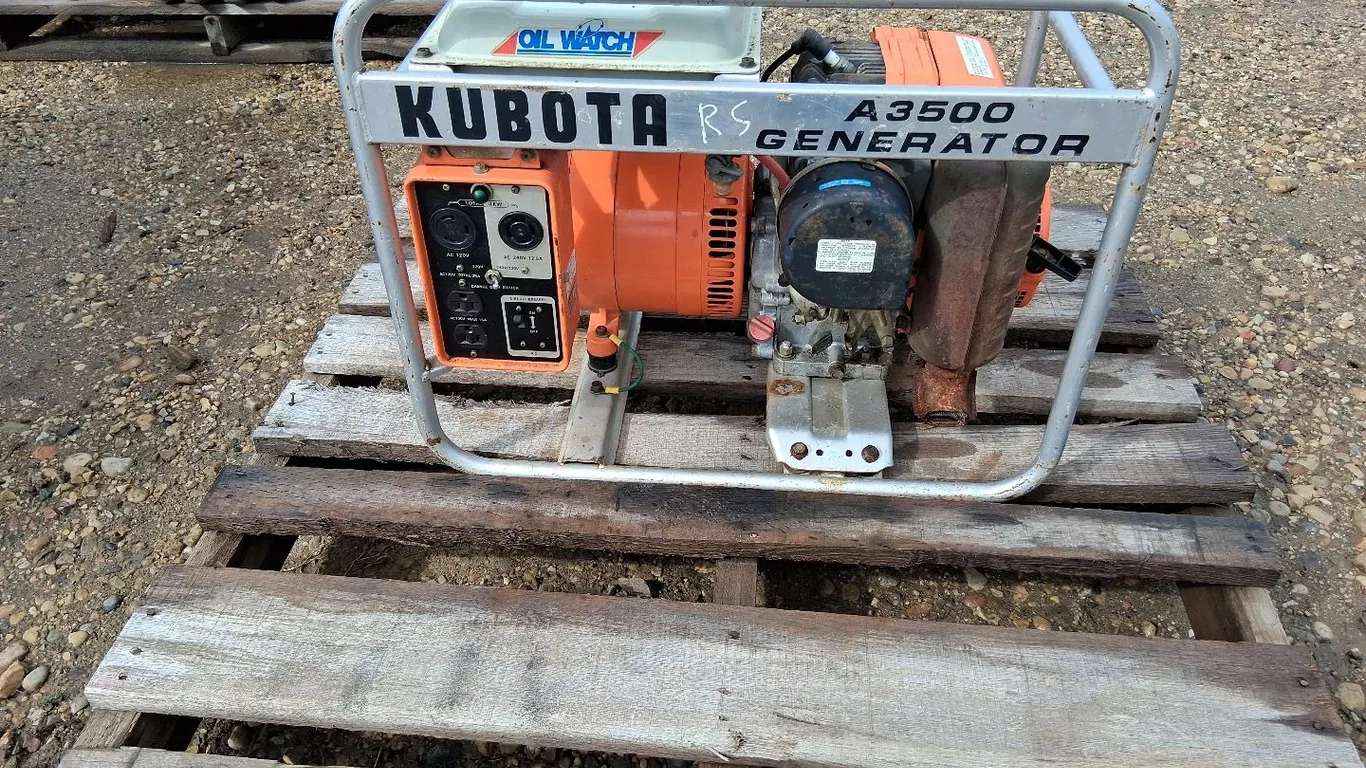 Kubota A3500 Generator (Unknown Running Condition)