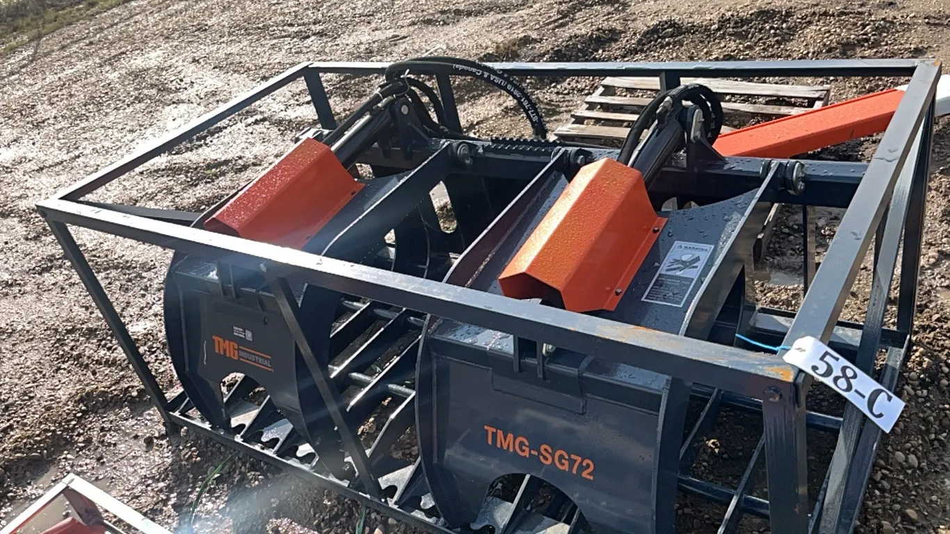 NEW/UNUSED TMG MODEL TMG-SG72 72" SKID STEER SKELTON GRAPPLE - s/n BL202508083