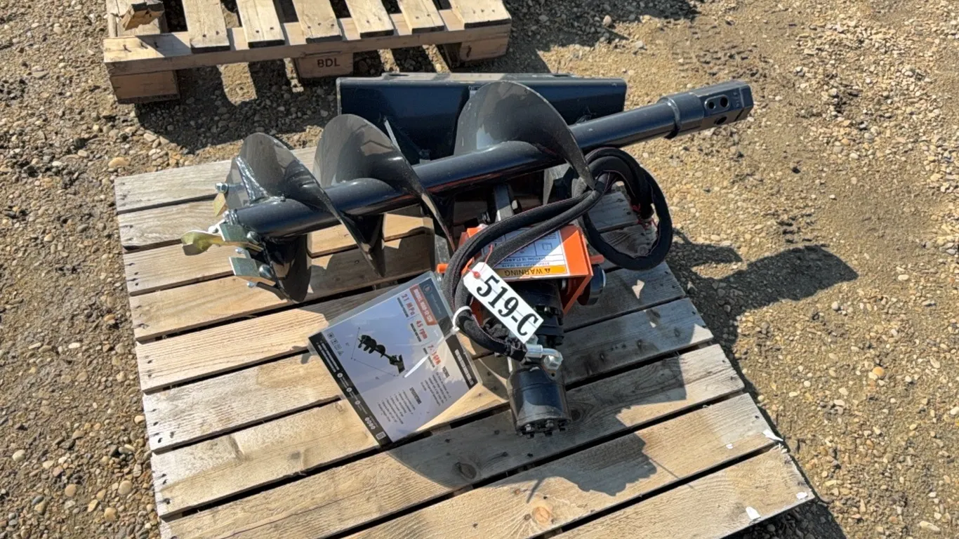 NEW/UNUSED WOLVERINE MAD-12-12D MINI SKID STEER AUGER DRIVE & BIT - s/n ZW-00481