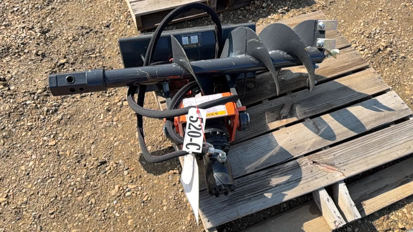 NEW/UNUSED WOLVERINE MAD-12-12D MINI SKID STEER AUGER DRIVE & BIT - s/n ZW-00501