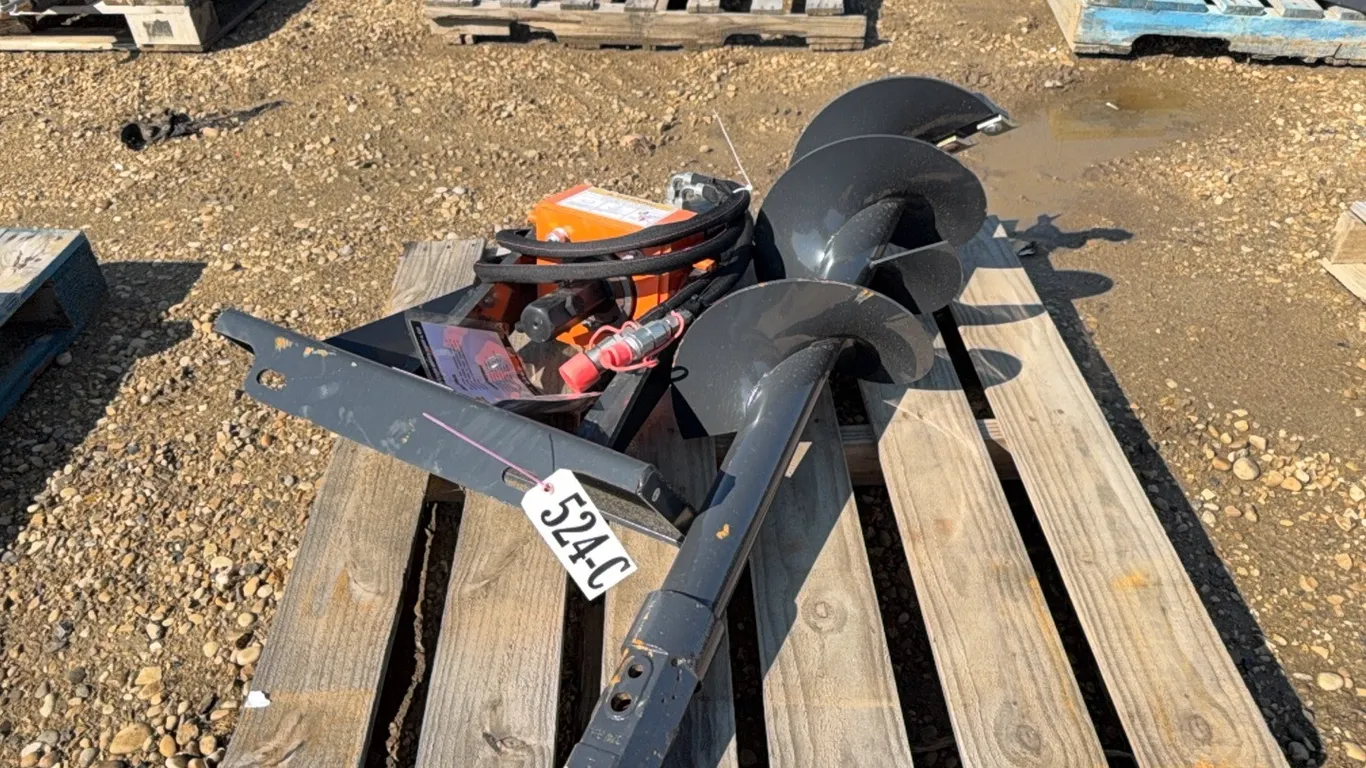 NEW/UNUSED WOLVERINE MAD-12-12D MINI SKID STEER AUGER DRIVE & BIT - s/n ZW-00412
