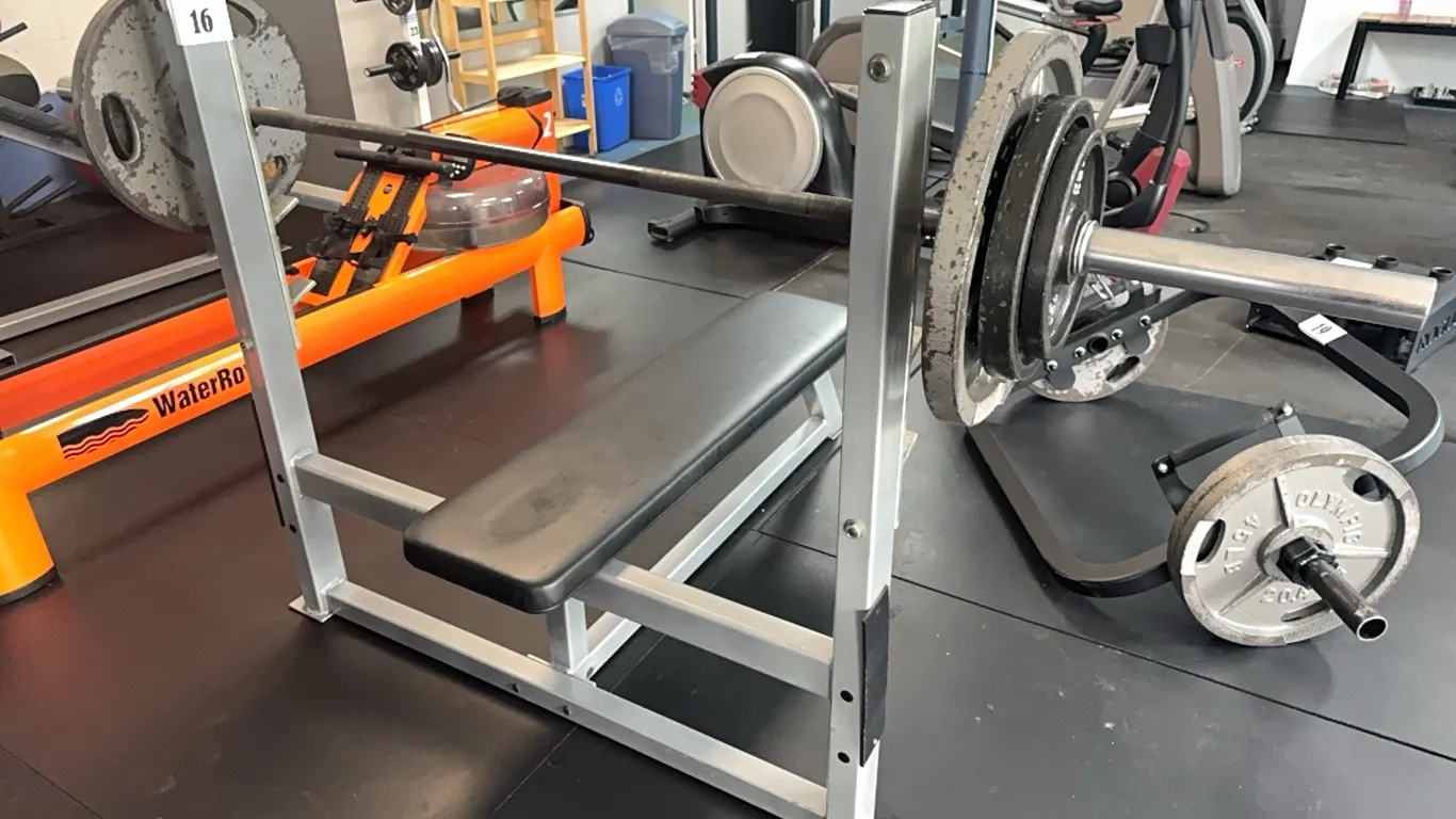 APEX FITNESS COMMERCIAL OLYMPIC FLAT BENCH PRESS SET