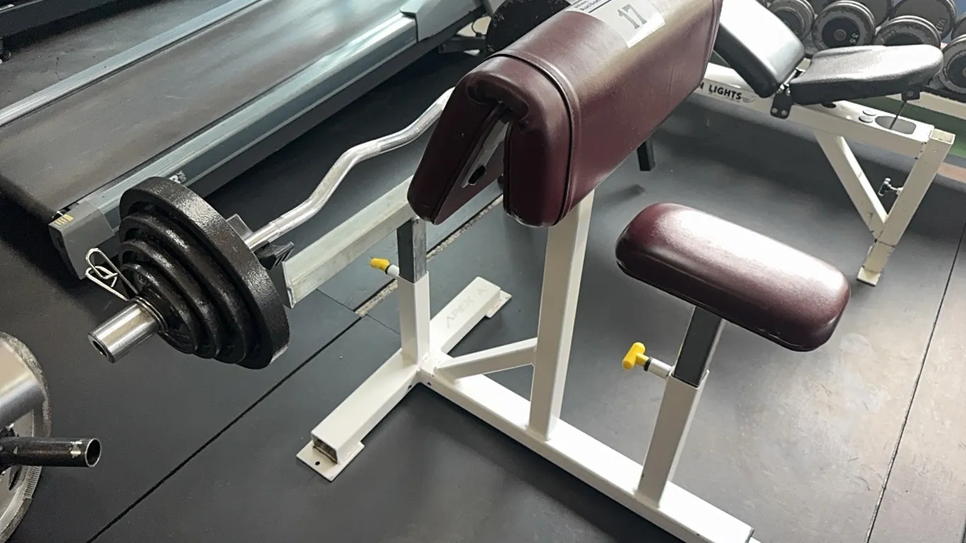 APEX FITNESS COMMERCIAL SEATED PREACHER CURL BENCH SET