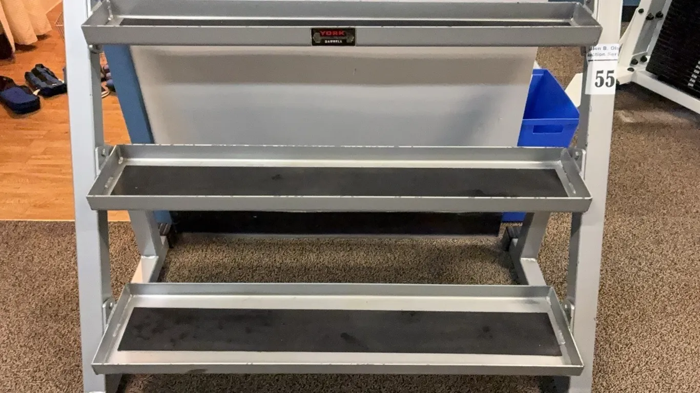 YORK BARBELL 3 - TIER PRO HEX DUMBBELL RACK