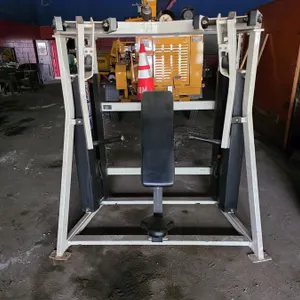 (#12) Hammer Strength Exercise Rack with Flat Weight Bench