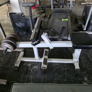 (#35) Calf Raise Bench and Weights